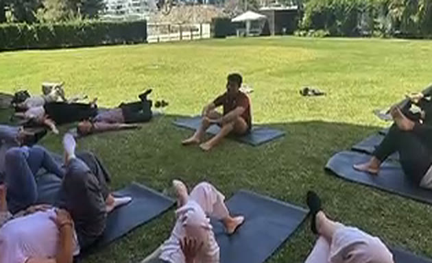 Taller de salud corporativa al aire libre